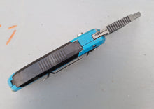 Load image into Gallery viewer, OX Pro Heavy Duty Fixed Blade Folding Utility DIY Knife Blue Black Colour