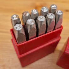 Load image into Gallery viewer, Vintage Priority Number Punches 1/8"  Made In England 0-9 Marking Punches for leather and wood