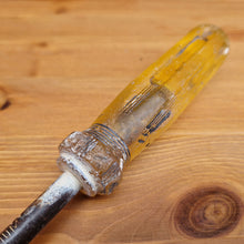 Load image into Gallery viewer, Vintage Draper 868 screwdriver Hand Tool Amber plastic handle 6" slotted blade Made In West Germany