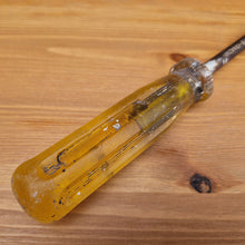 Load image into Gallery viewer, Vintage Draper 868 screwdriver Hand Tool Amber plastic handle 6" slotted blade Made In West Germany