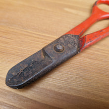 Load image into Gallery viewer, Antique Pruning Scissors Shears Kutrite Sheffield England Red painted handles gardening tool