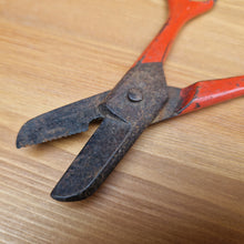 Load image into Gallery viewer, Antique Pruning Scissors Shears Kutrite Sheffield England Red painted handles gardening tool