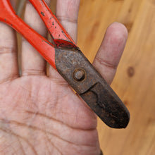 Load image into Gallery viewer, Antique Pruning Scissors Shears Kutrite Sheffield England Red painted handles gardening tool
