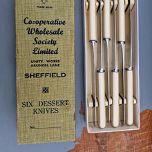 Load image into Gallery viewer, Dessert Knives - Boxed Set of 6 - CWS Unity Brand-Sheffield Stainless-Vintage