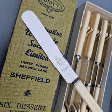 Load image into Gallery viewer, Dessert Knives - Boxed Set of 6 - CWS Unity Brand-Sheffield Stainless-Vintage