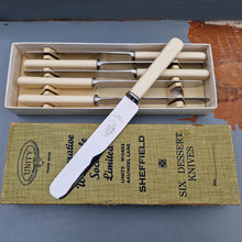 Load image into Gallery viewer, Dessert Knives - Boxed Set of 6 - CWS Unity Brand-Sheffield Stainless-Vintage