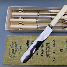 Load image into Gallery viewer, Dessert Knives - Boxed Set of 6 - CWS Unity Brand-Sheffield Stainless-Vintage