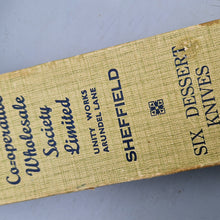 Load image into Gallery viewer, Dessert Knives - Boxed Set of 6 - CWS Unity Brand-Sheffield Stainless-Vintage