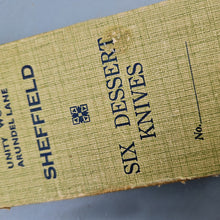 Load image into Gallery viewer, Dessert Knives - Boxed Set of 6 - CWS Unity Brand-Sheffield Stainless-Vintage