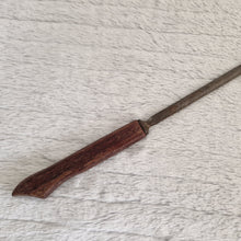 Load image into Gallery viewer, Vintage 1970s cooks forged steel knife sharpener utensil teak wood wooden handle