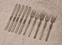 Load image into Gallery viewer, Northland Artistic Stainless Flatware Lot Oneida Knives and Forks Set 10 Pieces