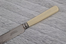 Load image into Gallery viewer, A fine Vintage Bread or Cake knife with cream colour resin handle ~ For Wedding Cake, Christmas Cake, Celebration Cake Slice, Firth Stainless Steel Made In Sheffield England, 25.5cm long
