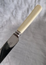 Load image into Gallery viewer, A fine Vintage Bread or Cake knife with cream colour resin handle ~ For Wedding Cake, Christmas Cake, Celebration Cake Slice, Firth Stainless Steel Made In Sheffield England, 25.5cm long