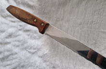 Load image into Gallery viewer, Vintage Kitchen Serrated Bread Knife Richardson Sheffield Laser Patent Stainless Steel Wood Handle