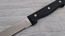 Load image into Gallery viewer, Vintage Black Plastic Handle Stainless Steel Serrated Bread Knife - Circa 1990's , 32cm Long