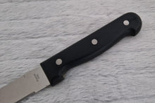 Load image into Gallery viewer, Vintage Black Plastic Handle Stainless Steel Serrated Bread Knife - Circa 1990's , 32cm Long