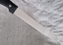 Load image into Gallery viewer, Vintage Black Plastic Handle Stainless Steel Serrated Bread Knife - Circa 1990's , 32cm Long