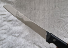 Load image into Gallery viewer, Vintage Black Plastic Handle Stainless Steel Serrated Bread Knife - Circa 1990's , 32cm Long