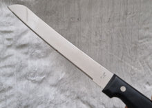 Load image into Gallery viewer, Vintage Black Plastic Handle Stainless Steel Serrated Bread Knife - Circa 1990's , 32cm Long