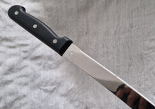 Load image into Gallery viewer, Vintage Black Plastic Handle Stainless Steel Serrated Bread Knife - Circa 1990's , 32cm Long