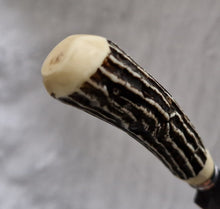 Load image into Gallery viewer, Vintage Ross Stainless Steel Foreign Knife HOLLOW GROUND Bakelite Faux Horn Handle, 24cm long