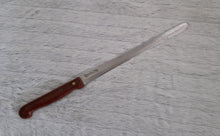 Load image into Gallery viewer, Long Bread / Cheese Cutting Knife with Wooden Handle, Stainless Steel, Made In England, 34cm long