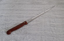 Load image into Gallery viewer, Long Bread / Cheese Cutting Knife with Wooden Handle, Stainless Steel, Made In England, 34cm long