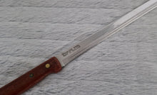 Load image into Gallery viewer, Long Bread / Cheese Cutting Knife with Wooden Handle, Stainless Steel, Made In England, 34cm long