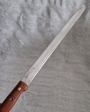 Load image into Gallery viewer, Long Bread / Cheese Cutting Knife with Wooden Handle, Stainless Steel, Made In England, 34cm long