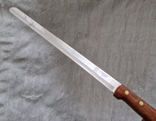 Load image into Gallery viewer, Long Bread / Cheese Cutting Knife with Wooden Handle, Stainless Steel, Made In England, 34cm long