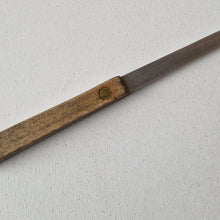 Load image into Gallery viewer, Vintage Stainless Steel Strainer Spoon Utensil, Wooden Handle, Retro Kitchenalia, 25.5cm Long