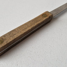 Load image into Gallery viewer, Vintage Stainless Steel Strainer Spoon Utensil, Wooden Handle, Retro Kitchenalia, 25.5cm Long