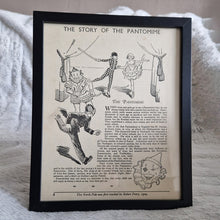 Load image into Gallery viewer, The Story Of The Pantomime Vintage Book Plate Picture Illustration Print In Black Frame
