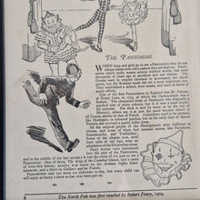 Load image into Gallery viewer, The Story Of The Pantomime Vintage Book Plate Picture Illustration Print In Black Frame