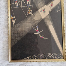 Load image into Gallery viewer, Picture Frame Wall Hanging Acrobat Circus Performers – Framed Genuine Vintage Book Plate (1935)