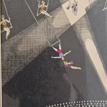 Load image into Gallery viewer, Picture Frame Wall Hanging Acrobat Circus Performers – Framed Genuine Vintage Book Plate (1935)