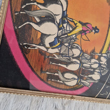 Load image into Gallery viewer, Circus Jockey Equestrian Performer with Horses – Framed Genuine Vintage Book Plate (1935)