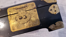 Load image into Gallery viewer, Chinese Lacquer jewellery box with Mother of Pearl Inlay & Brass embellishments 1950s