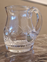 Load image into Gallery viewer, Vintage small cut crystal milk jug creamer