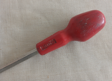 Load image into Gallery viewer, Vintage Stanley Flat Head Screwdriver 19.5cm Slotted Tip Hand Tool Red Handle England