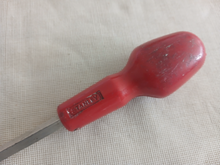 Load image into Gallery viewer, Vintage Stanley Flat Head Screwdriver 19.5cm Slotted Tip Hand Tool Red Handle England