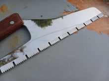 Load image into Gallery viewer, Vintage YAX Japanese Stainless Steel Meat Frozen Food Saw Rosewood Handle Boxed