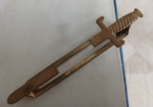 Load image into Gallery viewer, Vintage Gold Tone Sword Dagger Tie Clip Bar Military Novelty Jewellery 7.5cm