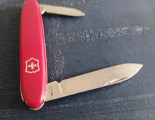 Load image into Gallery viewer, Vintage Victorinox Swiss Army Red Pocket Knife 2 Blade Folding Penknife 85mm