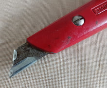 Load image into Gallery viewer, Vintage Stanley 199A Knife Red Handle Made in England Utility Hand Tool