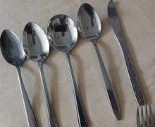 Load image into Gallery viewer, Vintage Cutlery Set 12 Piece Stainless Steel Spoons Forks Knife Mixed Lot