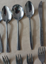 Load image into Gallery viewer, Vintage Cutlery Set 12 Piece Stainless Steel Spoons Forks Knife Mixed Lot