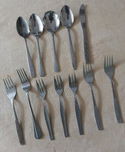 Load image into Gallery viewer, Vintage Cutlery Set 12 Piece Stainless Steel Spoons Forks Knife Mixed Lot
