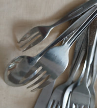 Load image into Gallery viewer, Vintage Cutlery Set 12 Piece Stainless Steel Spoons Forks Knife Mixed Lot