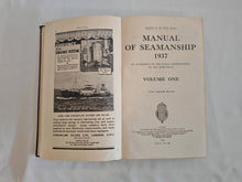 Load image into Gallery viewer, Manual Of Seamanship 1937 Volume One HMSO BOOK